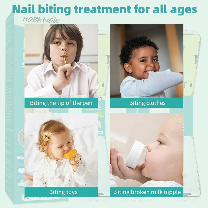bobknow 10 ml Nail Biting Treatment for Kids, Bitter Melon Extract Polish Prevention for Nali Bite, Protect & Repair, Double Effect for Correct Kids Bad Habits - Image 5